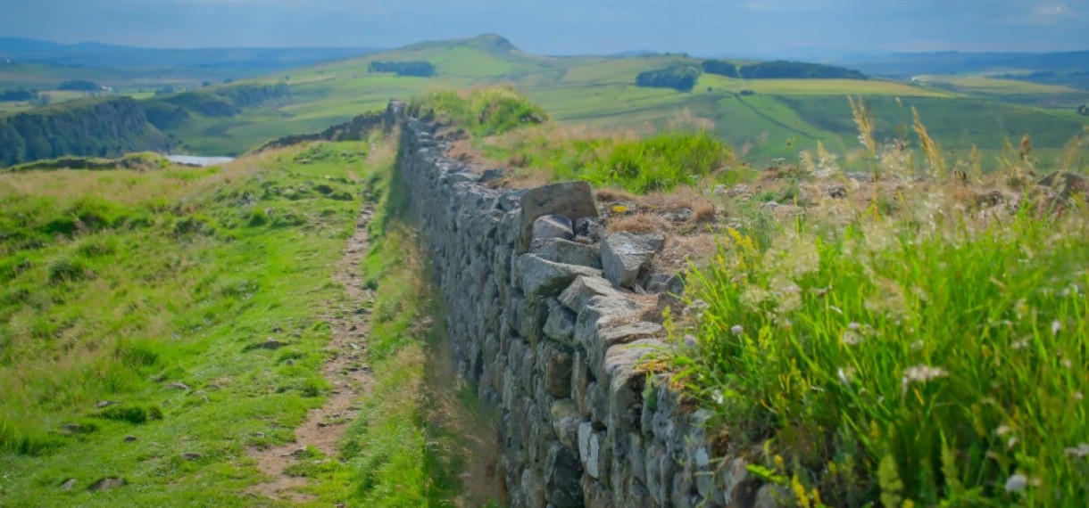 Wall in countryside