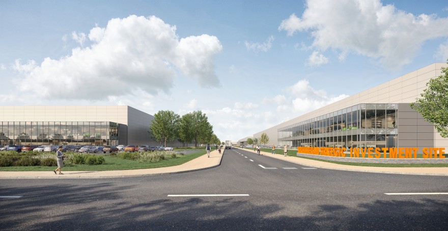 Entrance to Northumberland Strategic Investment Site (N-SIS) CGI